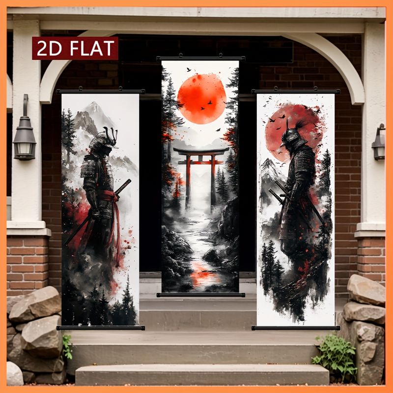 Wall Scroll Tapestry - VIKAMA Bushi Warrior Shrine Gate Wall