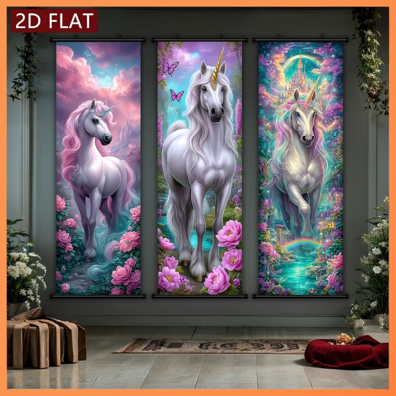 VIKAMA Enchanted Unicorn Wall  - Wall Scroll Tapestry recension och pris