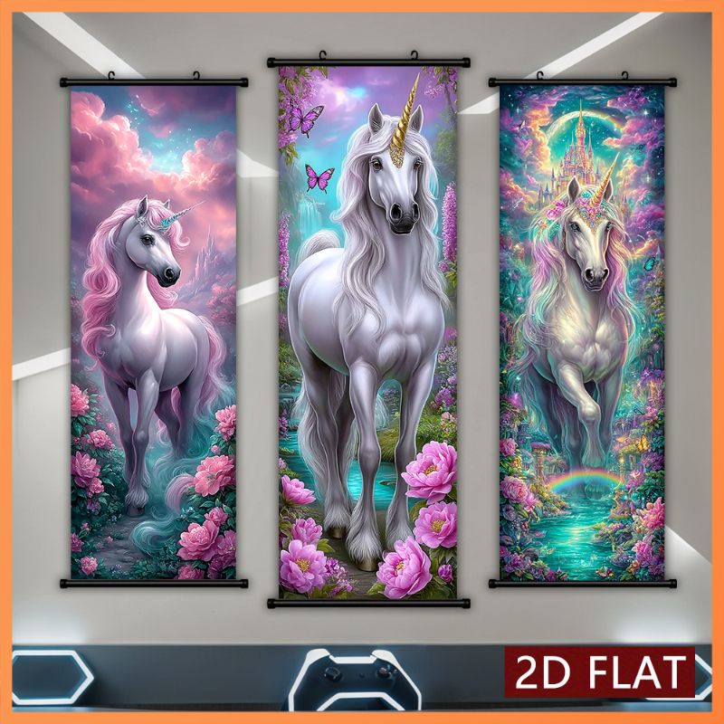 VIKAMA Enchanted Unicorn Wall  - Wall Scroll Tapestry recension och pris
