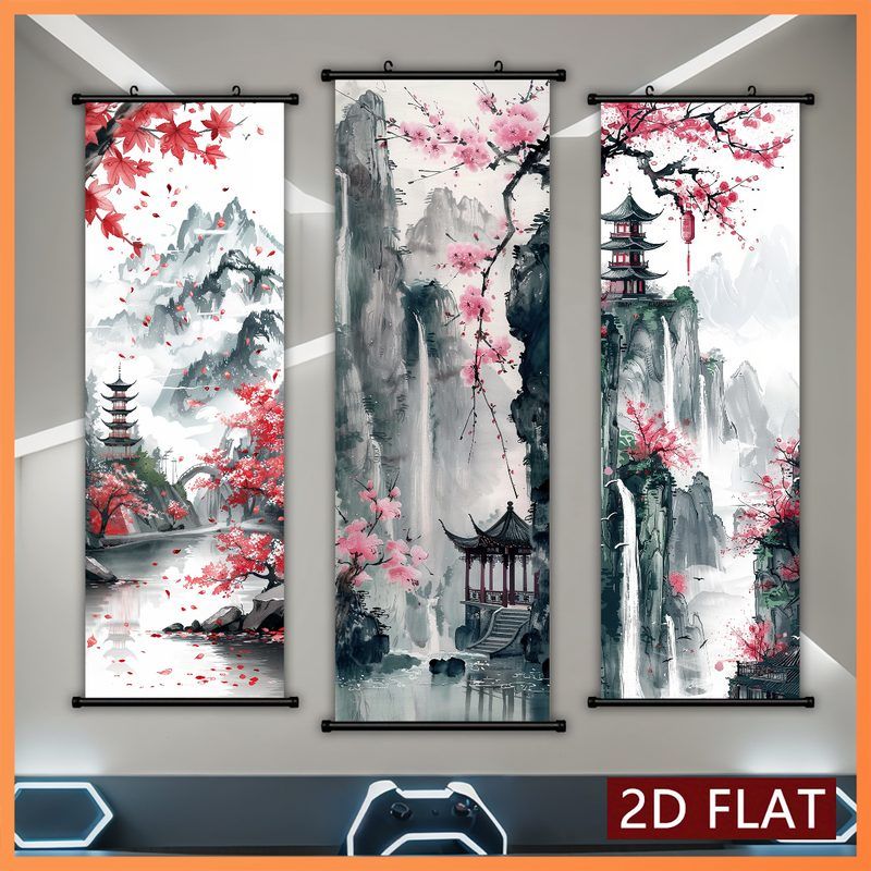 VIKAMA Ink Wash Autumn Landsca - Wall Scroll Tapestry recension och pris