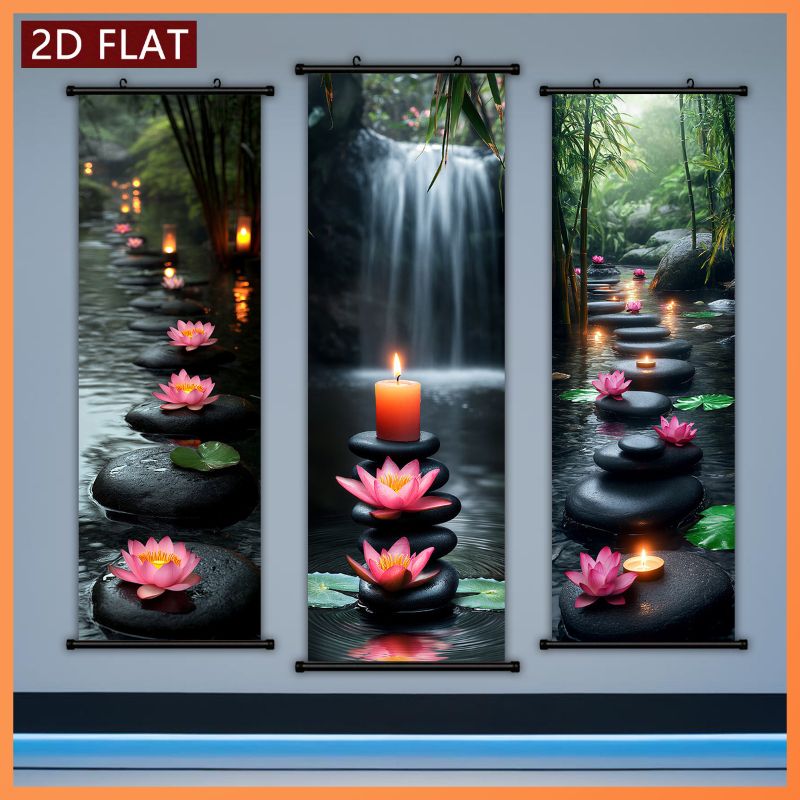 VIKAMA Tranquil Spa Lotus Wall - Wall Scroll Tapestry recension och pris