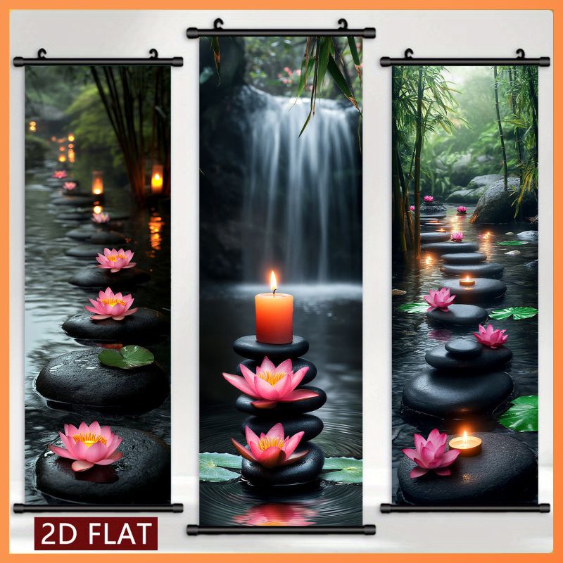 VIKAMA Tranquil Spa Lotus Wall - Wall Scroll Tapestry recension och pris