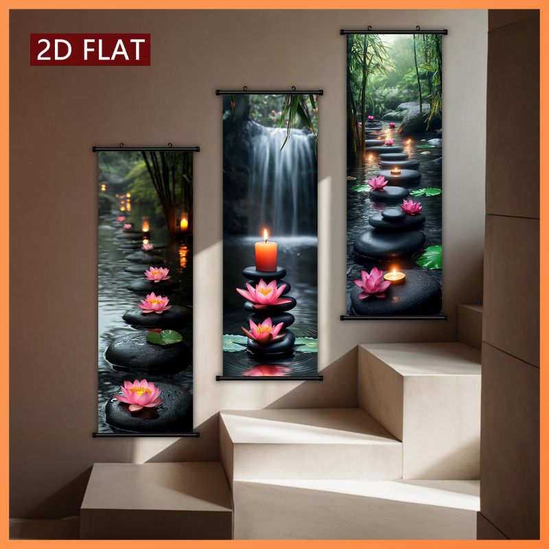 VIKAMA Tranquil Spa Lotus Wall - Wall Scroll Tapestry recension och pris