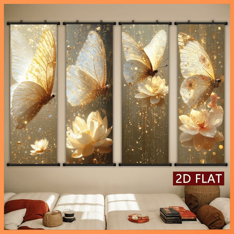 VIKAMA Amber Butterfly Lotus W - Wall Scroll Tapestry recension och pris