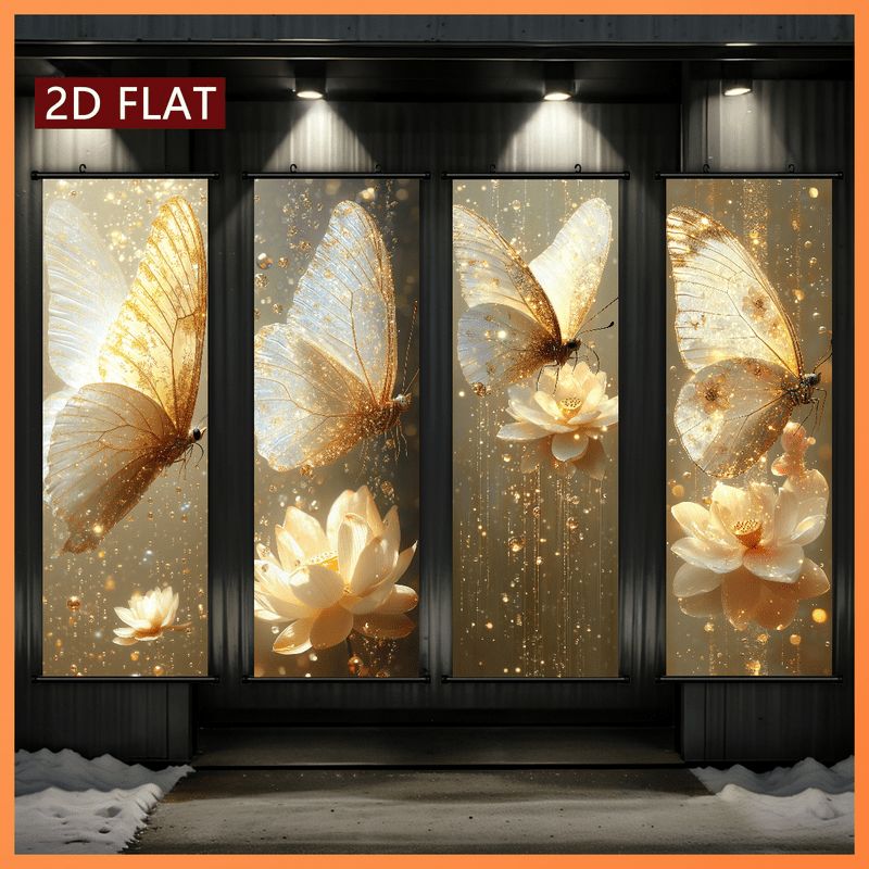 VIKAMA Amber Butterfly Lotus W - Wall Scroll Tapestry recension och pris
