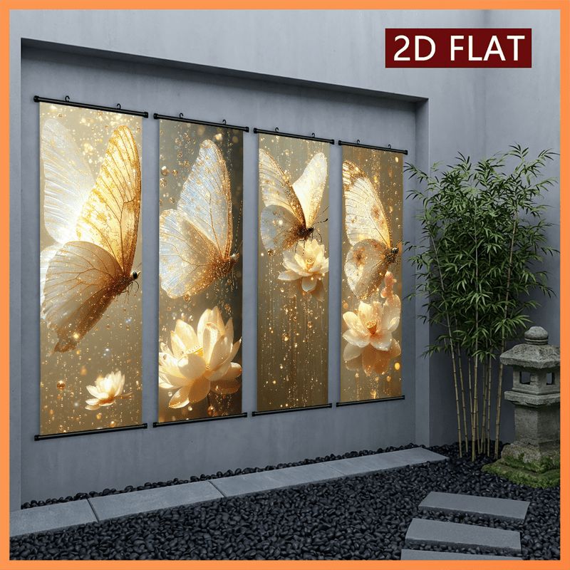 VIKAMA Amber Butterfly Lotus W - Wall Scroll Tapestry recension och pris