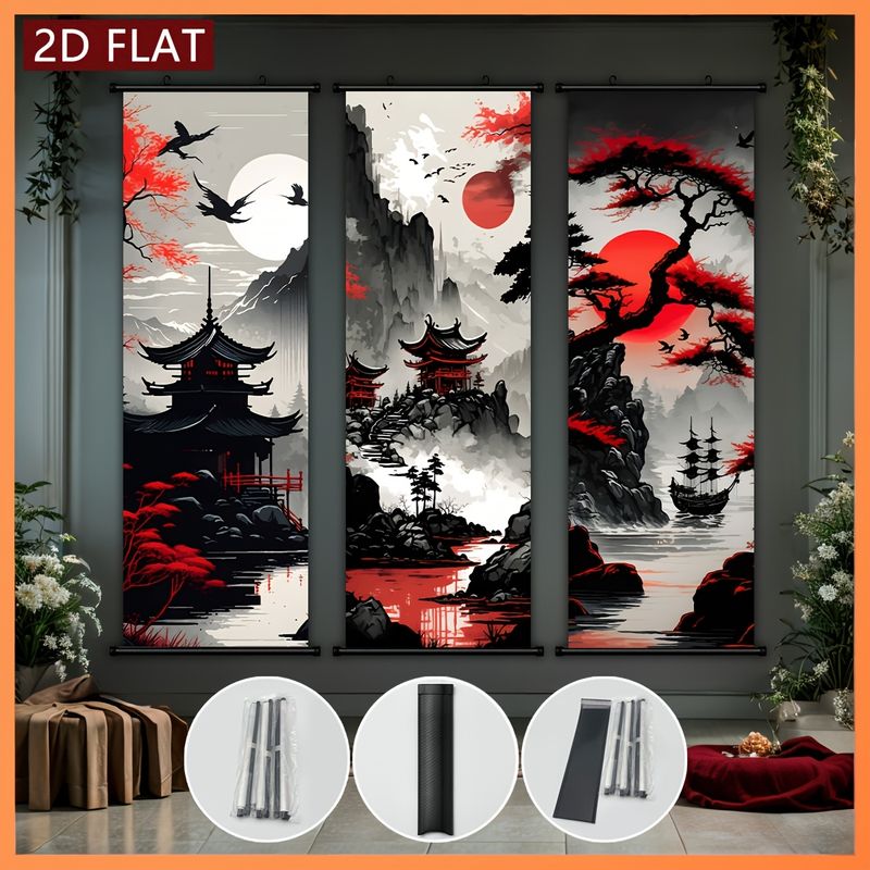 VIKAMA Japanese Landscape Scro - Wall Scroll Tapestry recension och pris