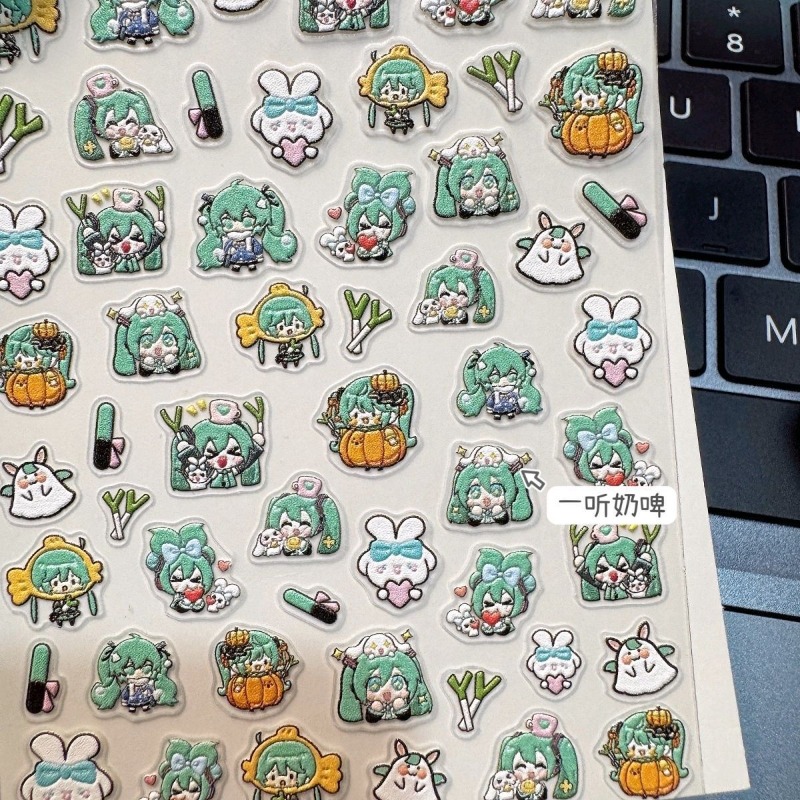 Cute Hatsune Miku Nail Sticker - Anime Merchandise Nepal recension och pris
