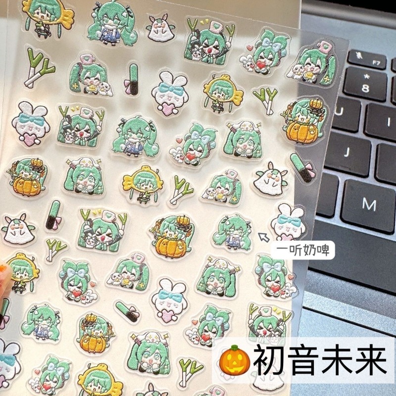 Cute Hatsune Miku Nail Sticker - Anime Merchandise Nepal recension och pris