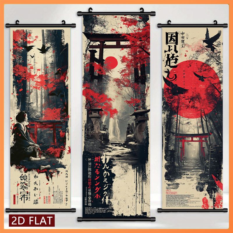VIKAMA Shrine Raven Crimson Su - Wall Scroll Tapestry recension och pris