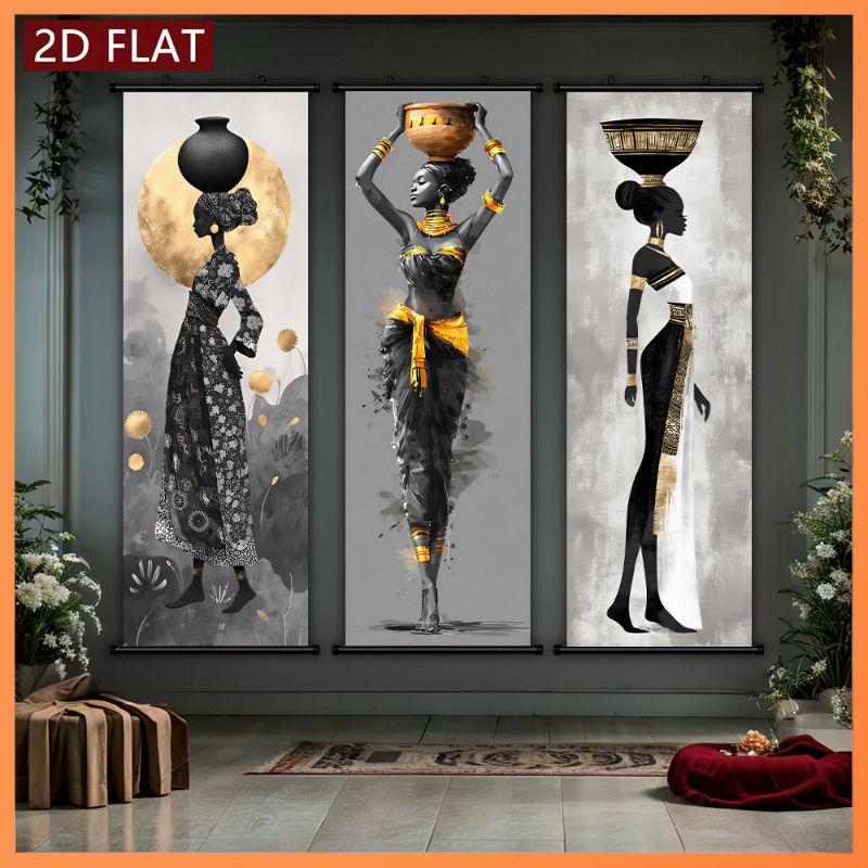 VIKAMA African Queen Pot Silho - Wall Scroll Tapestry recension och pris