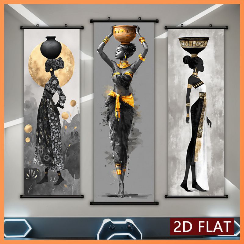 VIKAMA African Queen Pot Silho - Wall Scroll Tapestry recension och pris